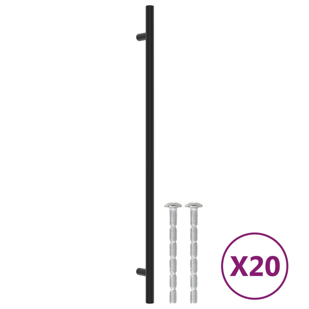 Vidaxl håndterer 20 st 320 mm rustfrit stål sort