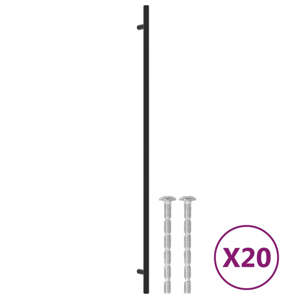 VidaXL Griffe 20 Stk. 480 mm Edelstahl schwarz