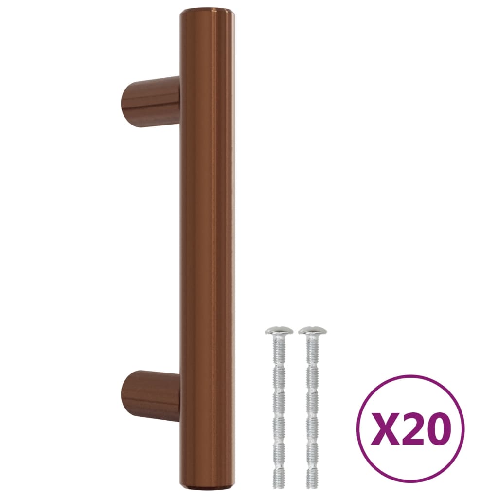 VidaXL Griffe 20 Stück 64 mm Edelstahl bronzefarben
