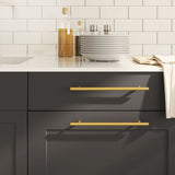 VidaXL Griffe 10 Stk. 224 mm Edelstahl goldfarben