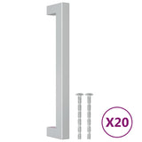 Vidaxl gère 20 st 160 mm en acier inoxydable en argent coloré