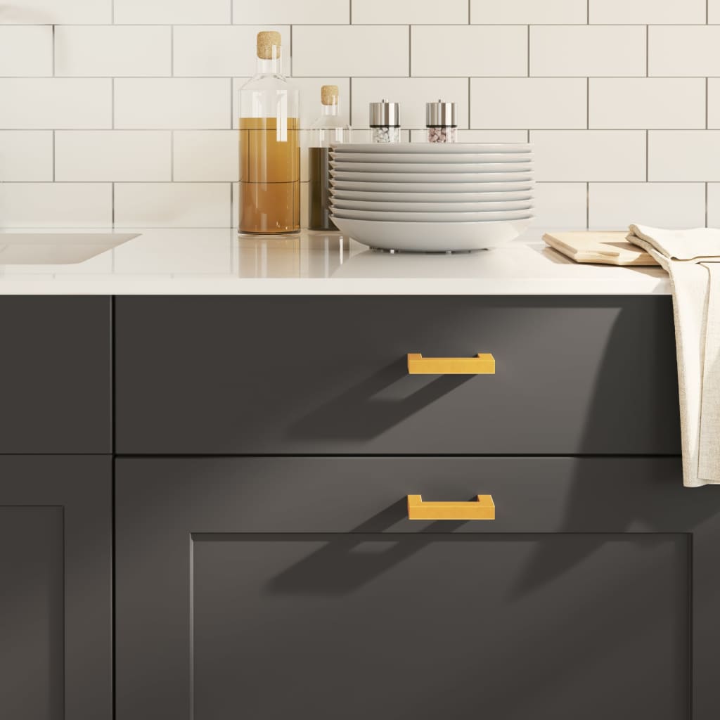 VidaXL Griffe 20 Stk. 64 mm Edelstahl goldfarben