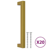 VidaXL Griffe 20 Stk. 160 mm Edelstahl goldfarben