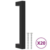 VidaXL Griffe 20 Stk. 128 mm Edelstahl schwarz