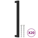 VidaXL Griffe 20 Stk. 224 mm Edelstahl schwarz
