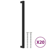 Vidaxl gère 20 st 320 mm en acier inoxydable noir