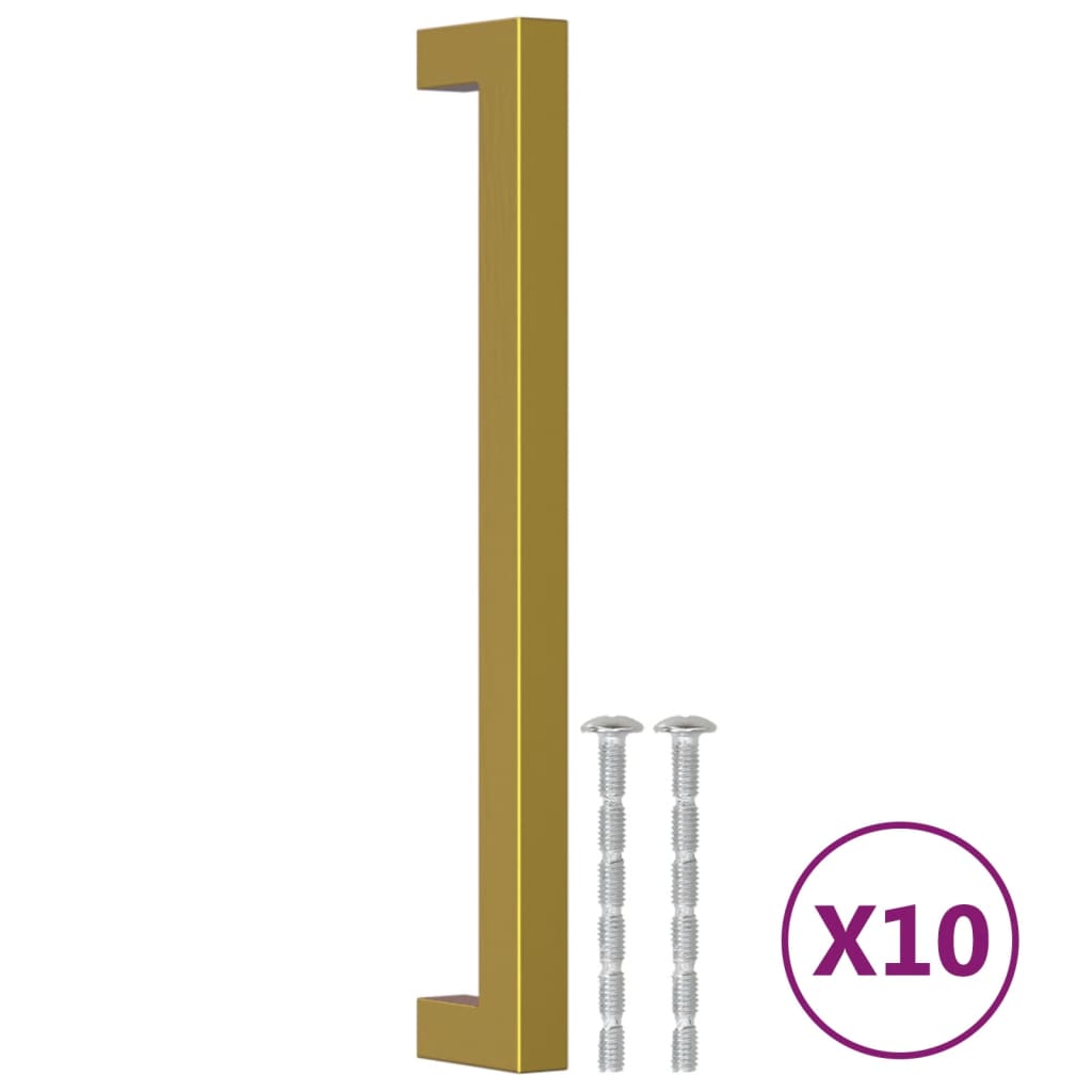 VidaXL Griffe 10 Stück 192 mm Edelstahl goldfarben