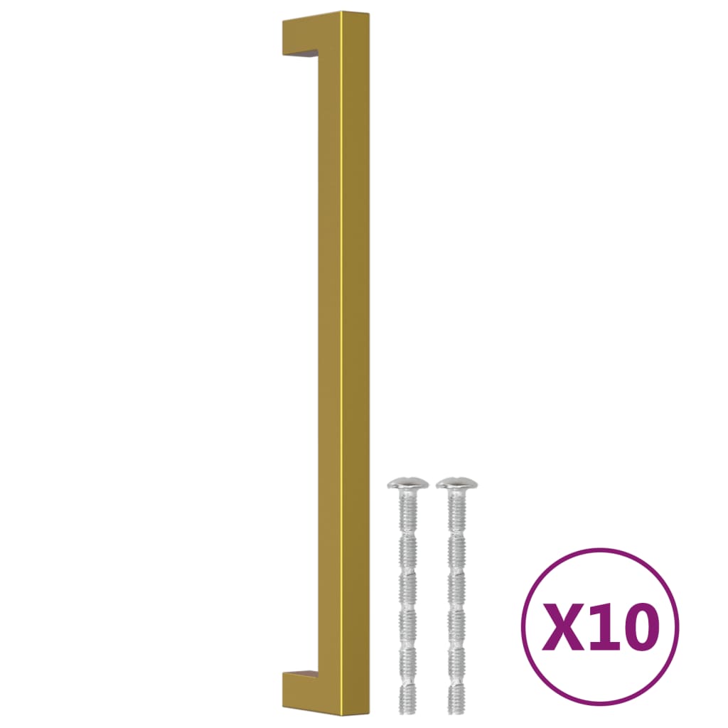 VidaXL Griffe 10 Stk. 224 mm Edelstahl goldfarben