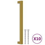 VidaXL Griffe 10 Stk. 224 mm Edelstahl goldfarben