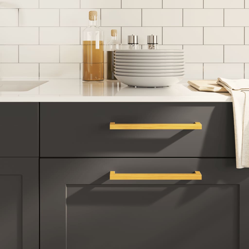 VidaXL Griffe 10 Stk. 224 mm Edelstahl goldfarben