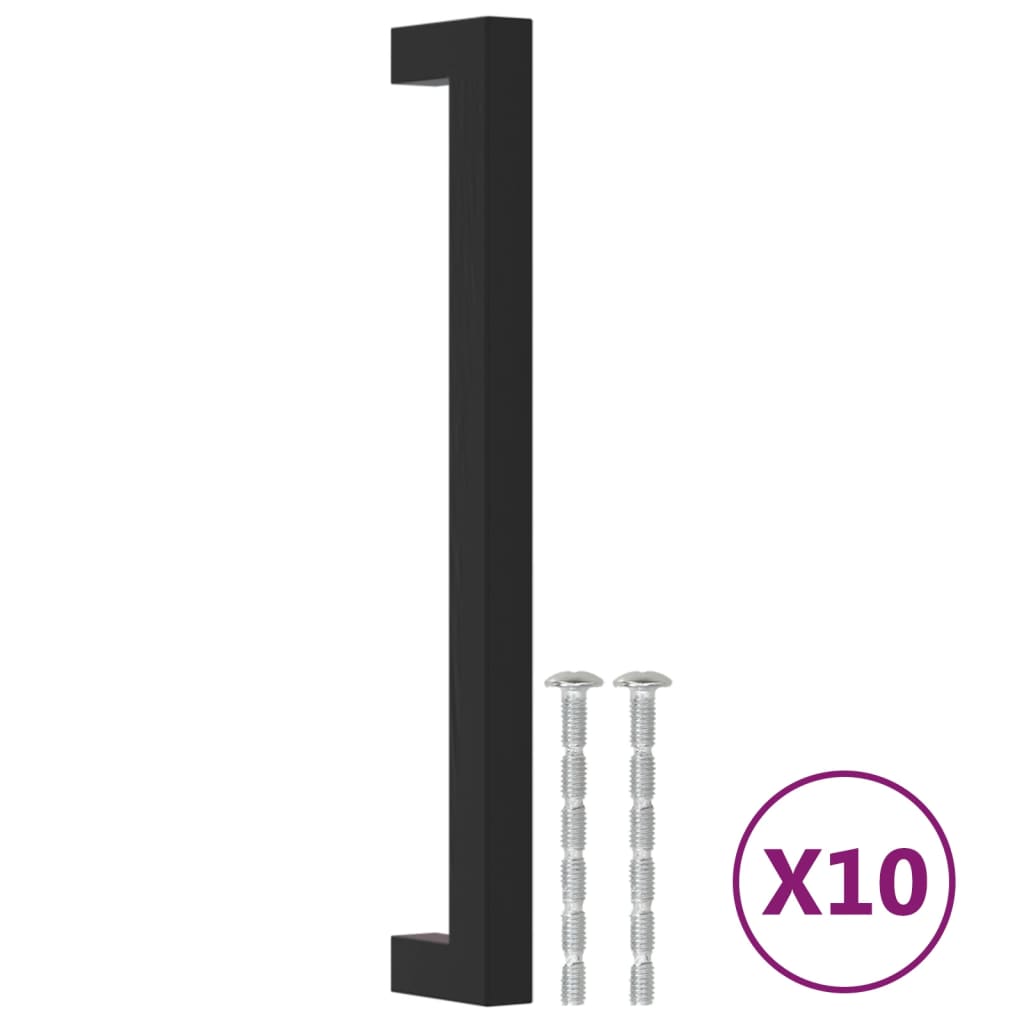VidaXL Griffe 10 Stück 192 mm Edelstahl schwarz