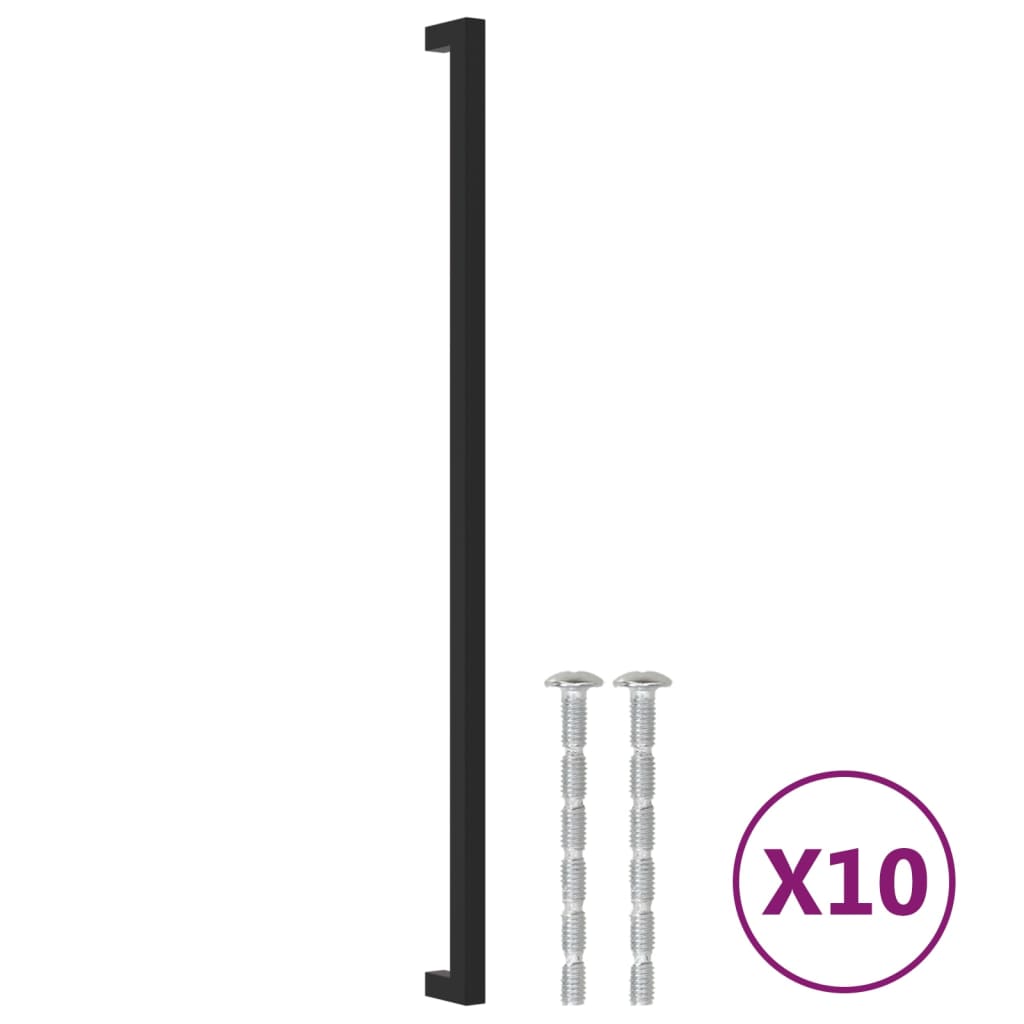 Vidaxl gère 10 st 480 mm en acier inoxydable noir