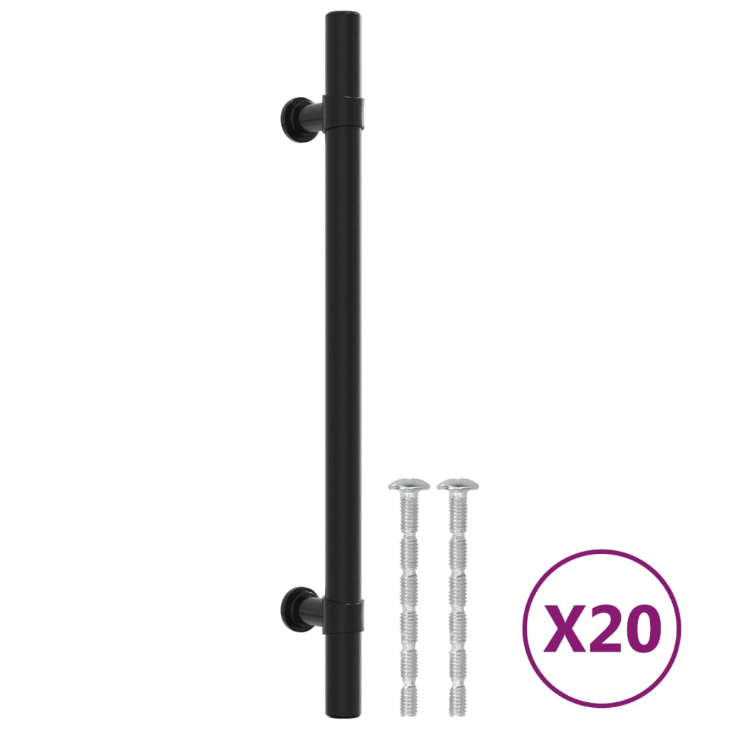 Vidaxl gère 20 st 160 mm en acier inoxydable noir