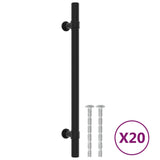 Vidaxl gère 20 st 160 mm en acier inoxydable noir