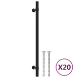 Vidaxl handles 20 st 224 mm stainless steel black