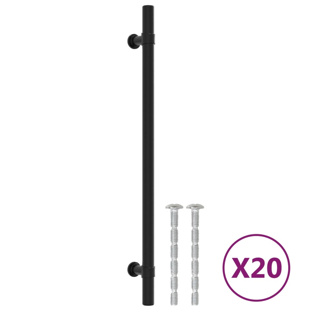 VidaXL Griffe 20 Stk. 224 mm Edelstahl schwarz
