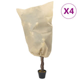 Vidaxl Planz deckt mat Drawstring 4 St 70 g m² 0,8x1 m