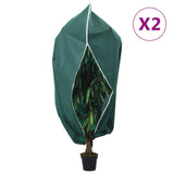 VidaXL Pflanzenabdeckungen mit Reißverschluss 2 Stk. 70 g m² 1x1,55 m