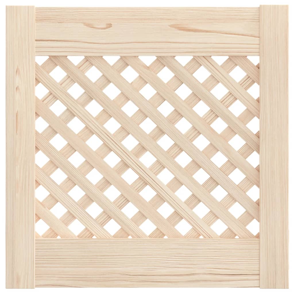 Puertas del gabinete Vidaxl con slat 2 pcs 39.5x39.5 cm de pino sólido