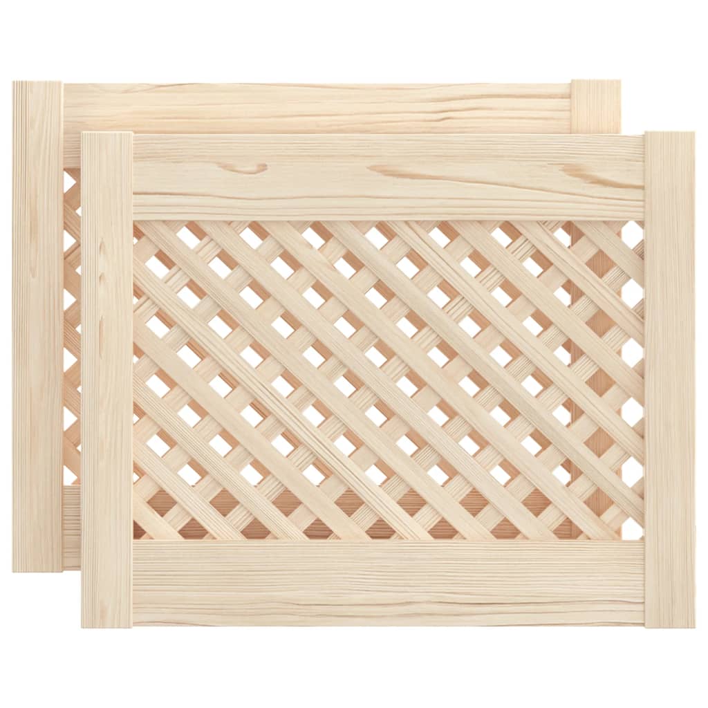 Portes d'armoires Vidaxl avec une tampon 2 PCS 49.5x39.5 cm Pine solide