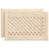 Vidaxx Schranktüren mit Lamellen 2 Stück 59,5x39,5 cm massives Kiefernholz