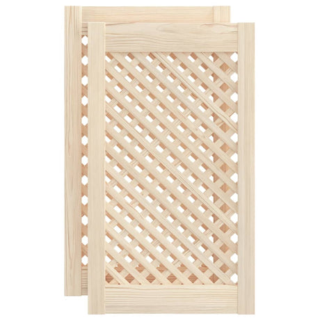 VidaXL Schranktüren mit Lamellen, 2 Stück, 39,5 x 69 cm, massives Kiefernholz