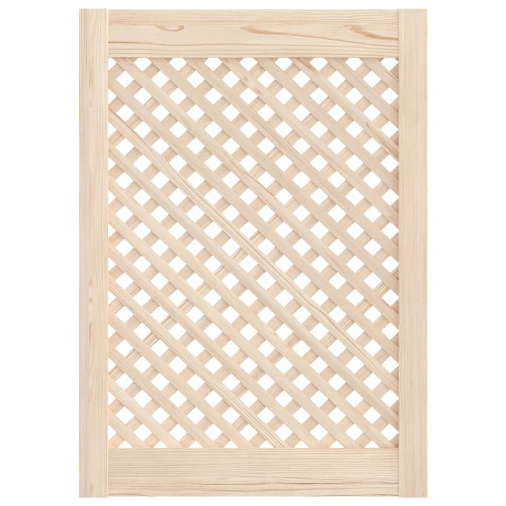 Puertas del gabinete Vidaxl con slat 2 pcs 49.5x69 cm de pino sólido