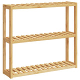 Vidaxl Rack de baño Montaje de pared de 3 capas 60x15x54 cm de bambú