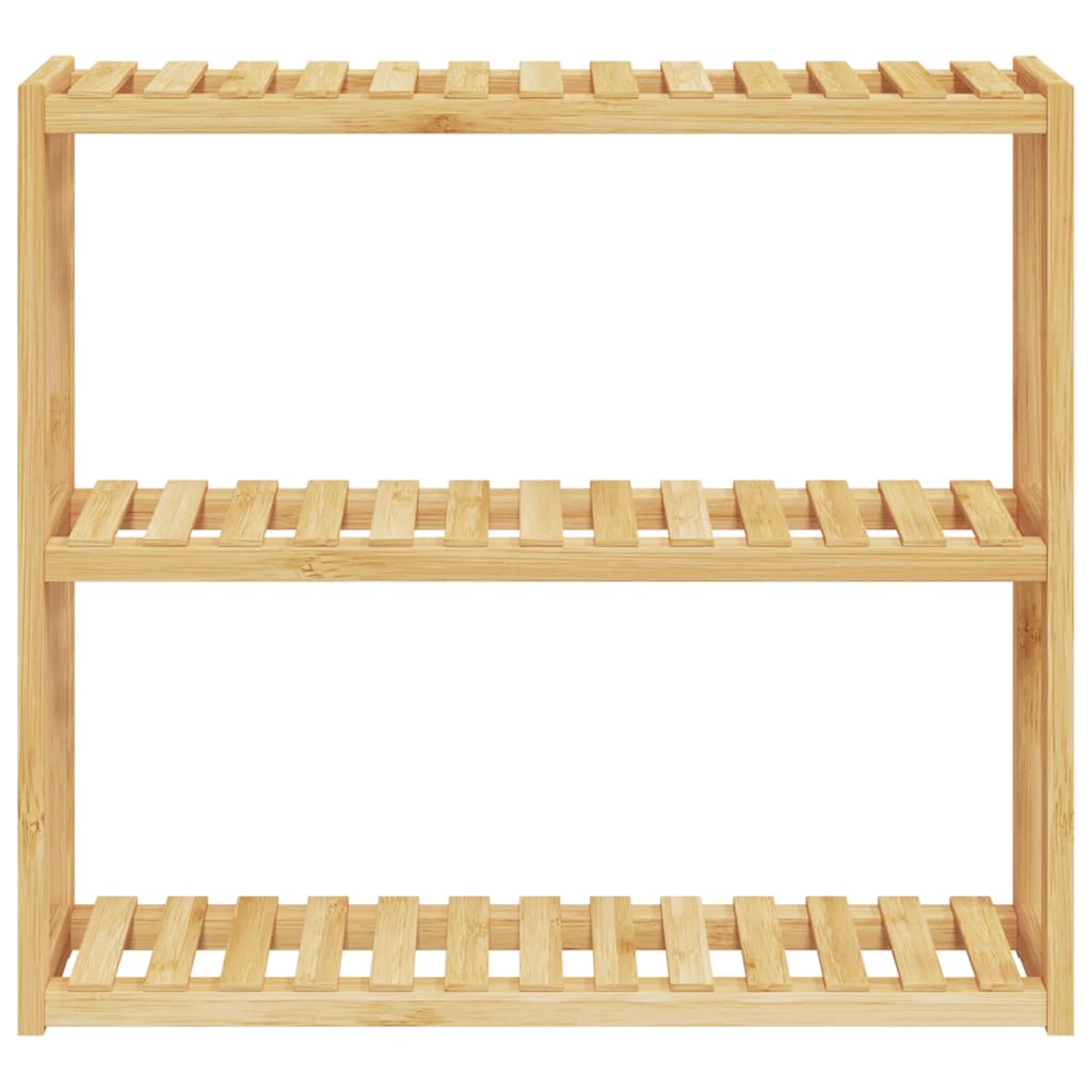 Vidaxl Rack de baño Montaje de pared de 3 capas 60x15x54 cm de bambú