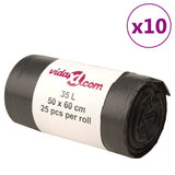 Vidaxl Müllsäcke 250 Stk 35 l Schwarz