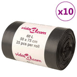 Vidaxl garbage bags 250 st 60 l black