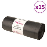 Vidaxl affaldsposer 150 stk 240 l sort