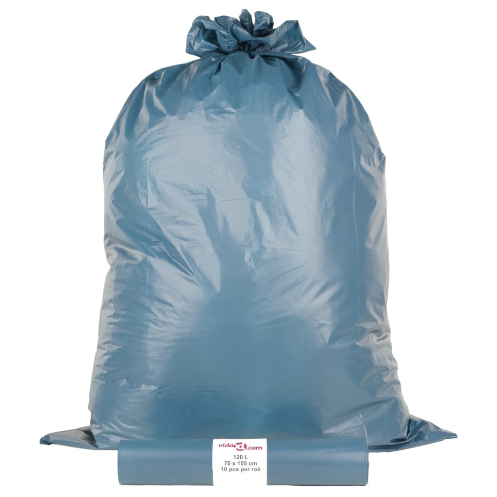 VidaXL Müllsäcke 100 Stück 120 l blau