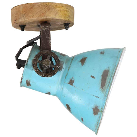 Vidaxx Wandleuchte 25 W E27 11,5 x 11,5 x 25 cm verwittertes Blau