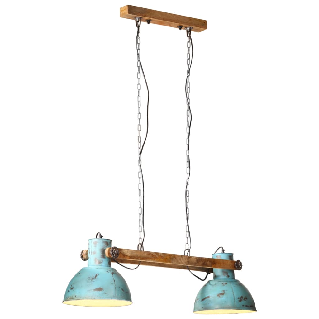 Vidaxl Hanging Lamp 25 W E27 85x28x109 cm verwittert blau