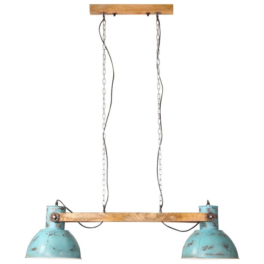 Vidaxl hanglamp 25 w e27 85x28x109 cm verweerd blauw