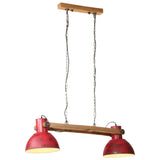 Vidaxl zavěšená lampa 25 W E27 85x28x109 cm zvětralé červené