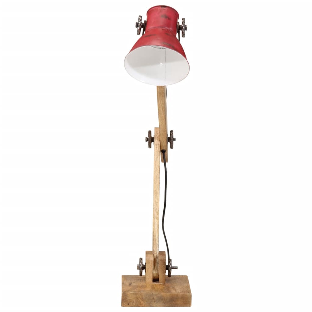 VidaXL Bureaulamp 25 W E27 23x18x96 cm verweerd rood