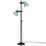 Vidaxxl Stehleuchte 25 W E27 25x25x90 140 cm verwittertes Blau
