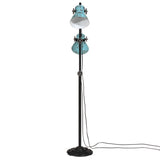 Vidaxxl Stehleuchte 25 W E27 25x25x90 140 cm verwittertes Blau