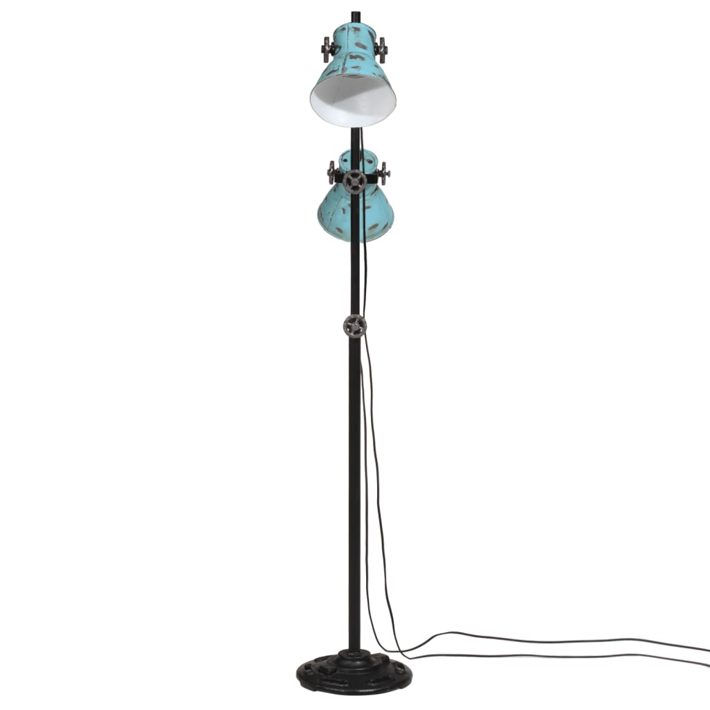 Vidaxl Floonal Lamp 25 W E27 25x25X90 140 cm zvětralá modrá