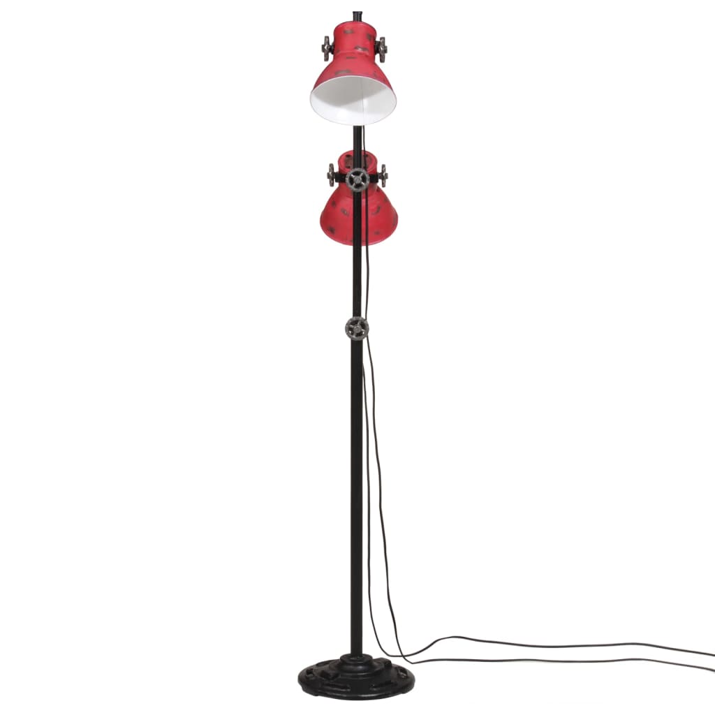 Vidaxxl Stehleuchte 25 W E27 25x25x90 140 cm verwittertes Rot