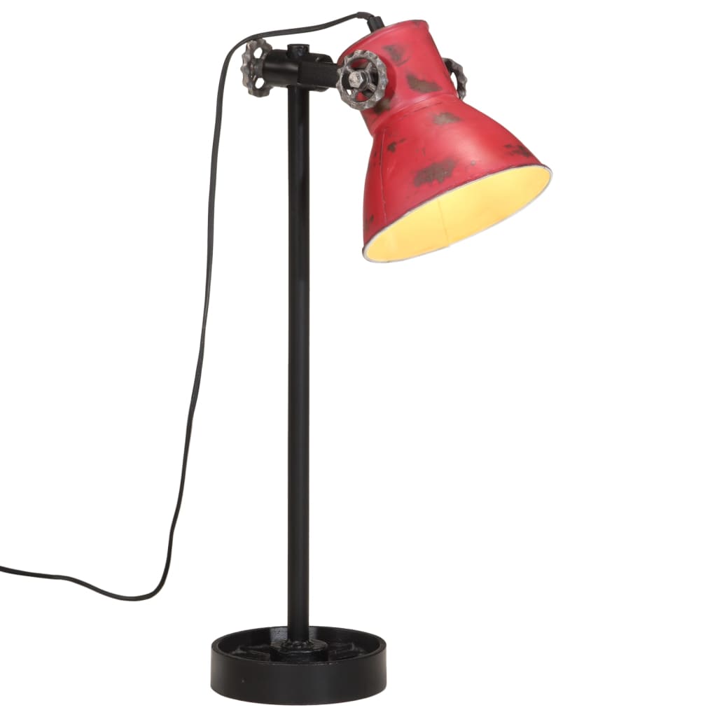 Vidaxx Schreibtischlampe 25 W E27 15x15x55 cm verwittertes Rot