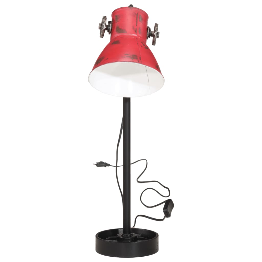 Vidaxx Schreibtischlampe 25 W E27 15x15x55 cm verwittertes Rot