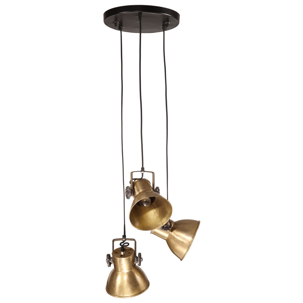 Vidaxl Hanging Lamp 25 W E27 30x30x100 cm Antikk messing farget