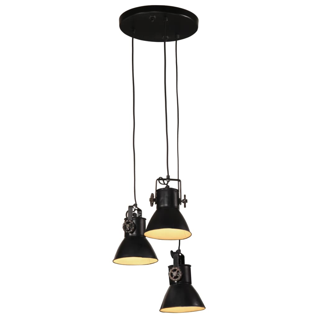 Lampe suspendue vidaxl 25 W e27 30x30x100 cm noir