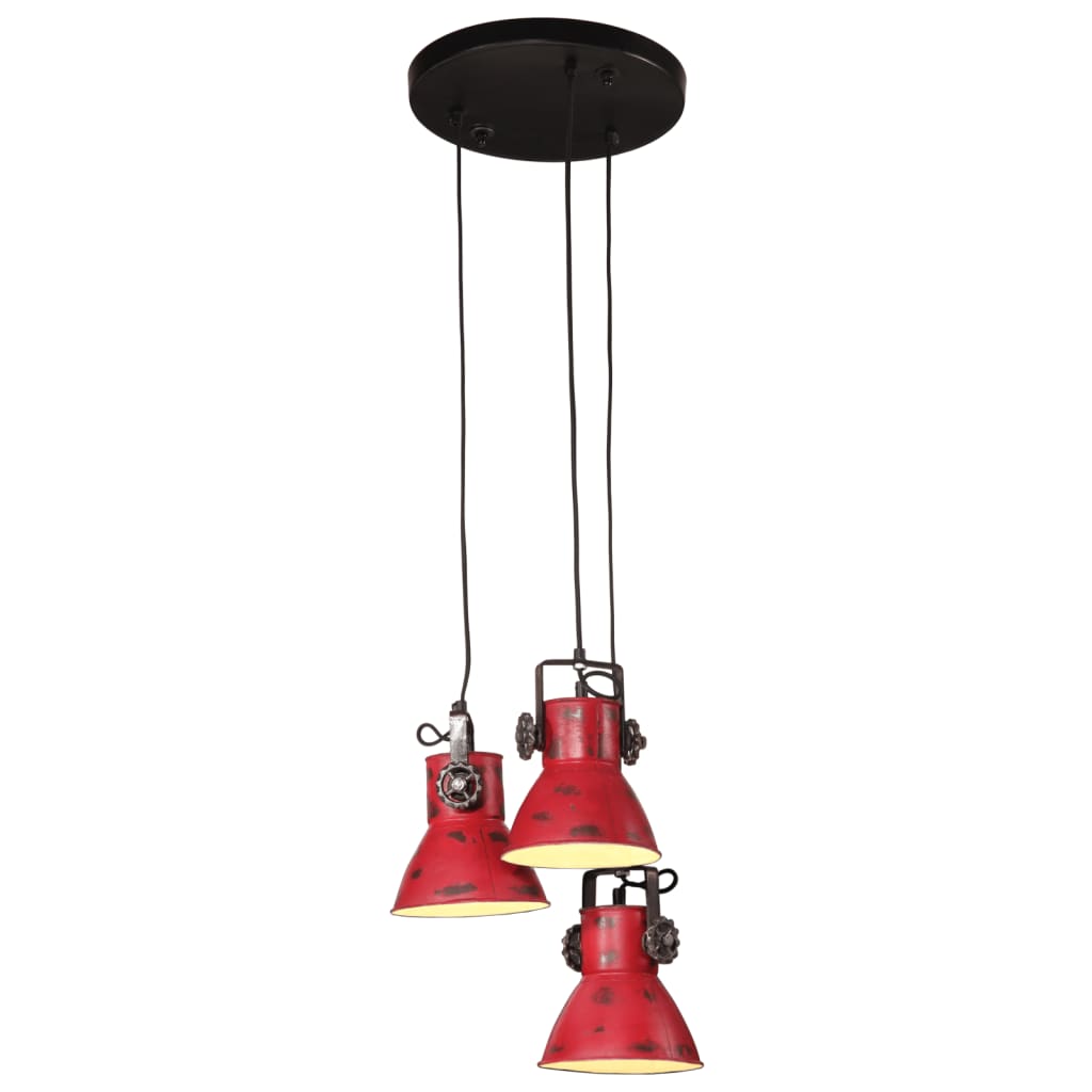 VidaXL Hanging lamp 25 W E27 30x30x100 cm Weant Red