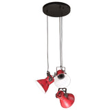 Bidaxl hängande lampa 25 w e27 30x30x100 cm weant röd