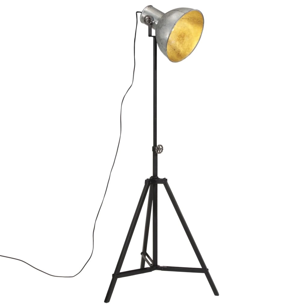 VIDAXL FLOOR LAMP 25 W E27 61X61X90 150 cm Vintage stříbrná barva