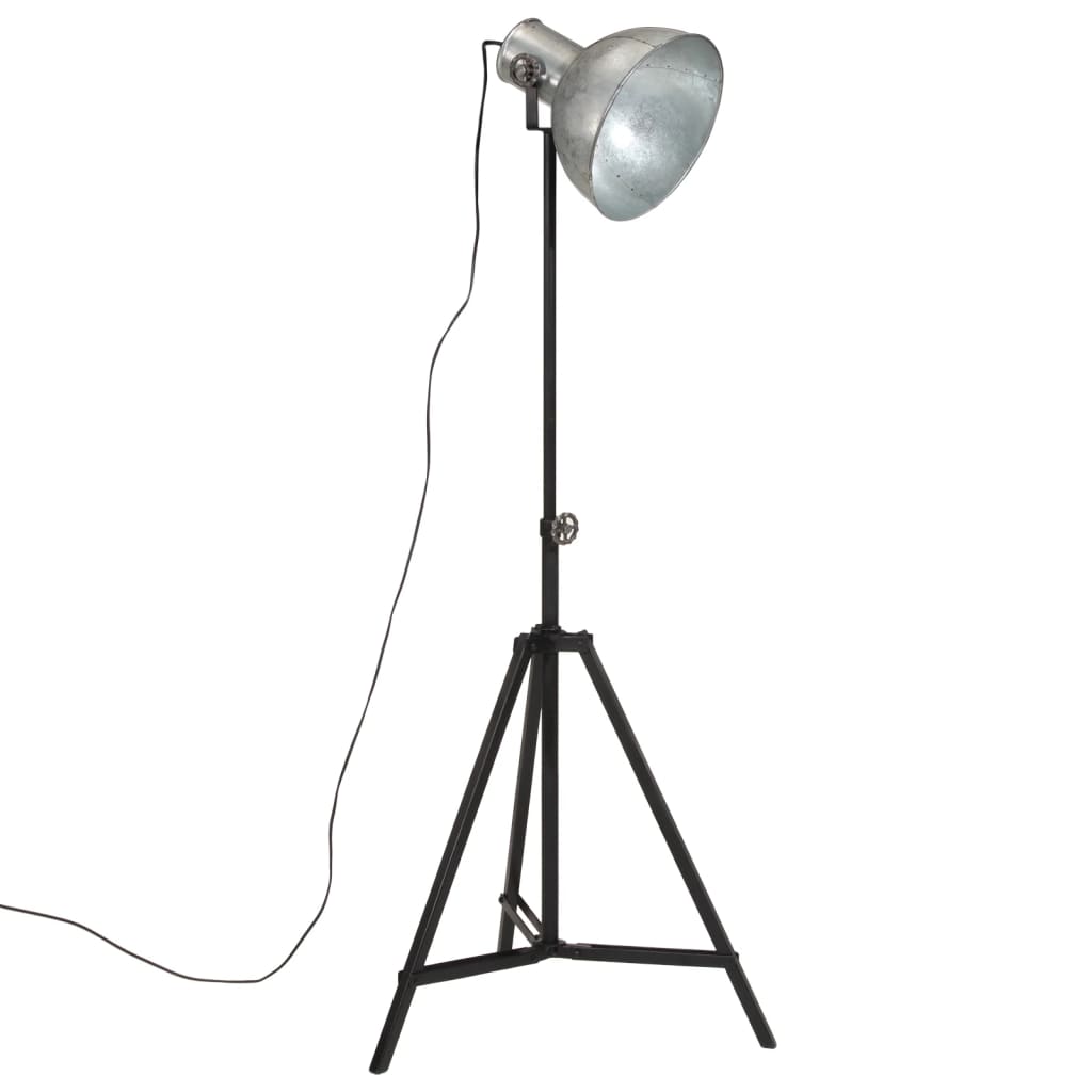 VIDAXL FLOOR LAMP 25 W E27 61X61X90 150 cm Vintage stříbrná barva